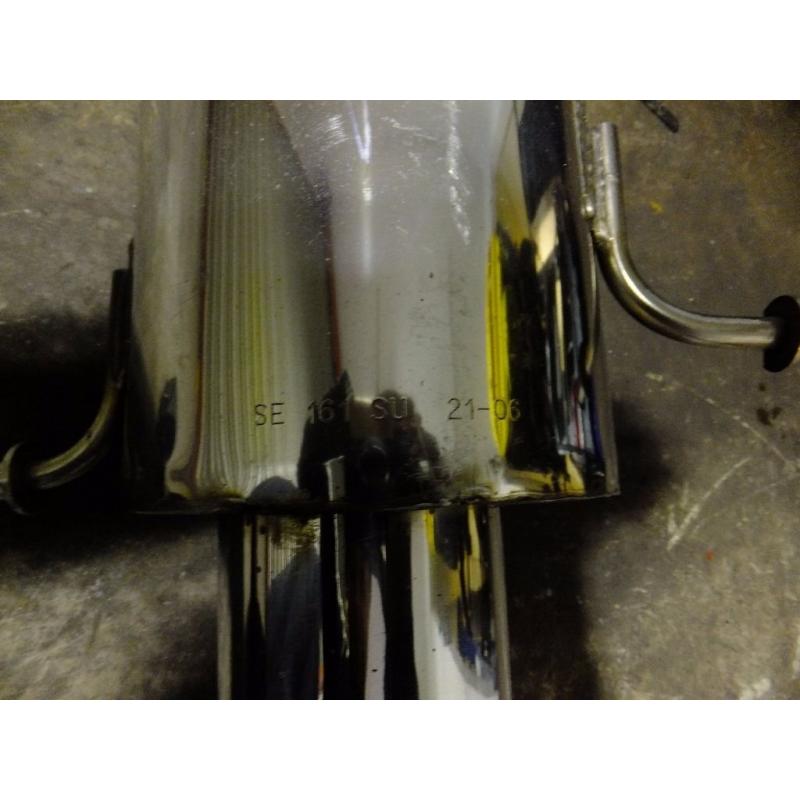 Impreza sti prodrive stainless steel backbox 2006