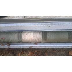 5 metre wide awning.projects 2 metres, used but solid,