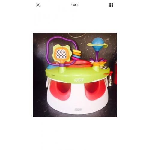Mamas and papas bumbo seat with play tray eating seat chair play