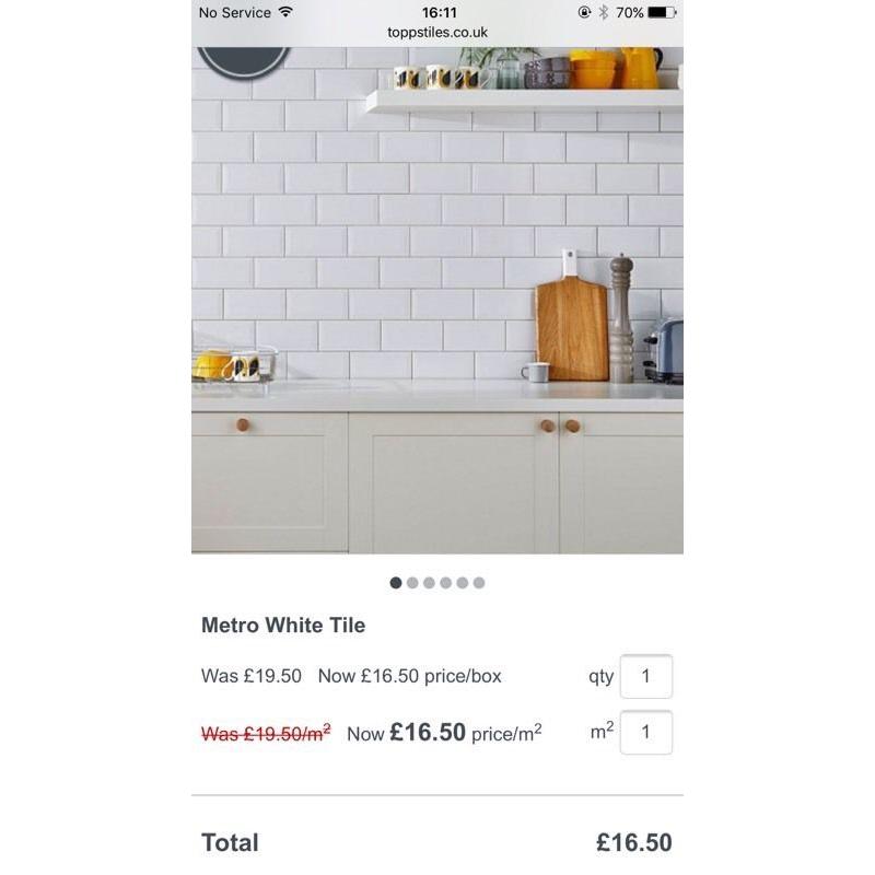 Wall tiles 3.5 meters (metro white)