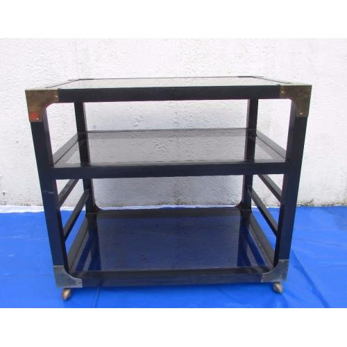 Three tiered glazed coffee table