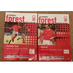 Football Programmes 90s to present Nottingham Forest, Notts County, Derby, Wigan, Sheff Utd etc
