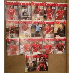 Football Programmes 90s to present Nottingham Forest, Notts County, Derby, Wigan, Sheff Utd etc