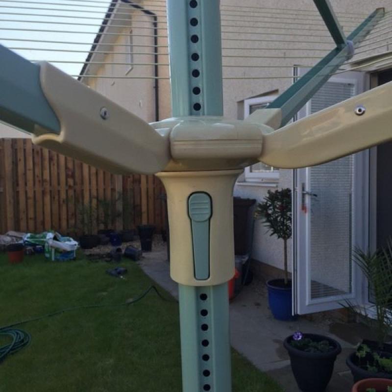 Rotary clothes dryer - with ground spike