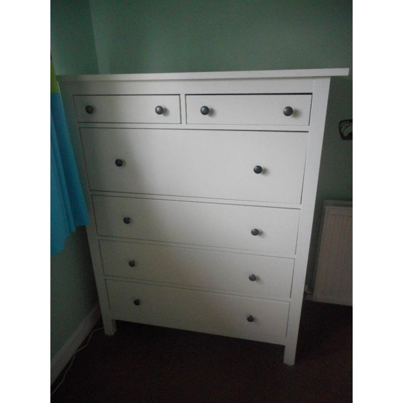 HEMNES Chest of 6 drawers, white