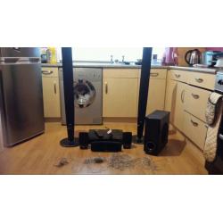 Blu ray dvd player with home cinema surround sound system