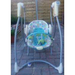 Fully-working 6-movement speed Graco baby swing