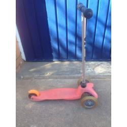 Mini micro red scooter