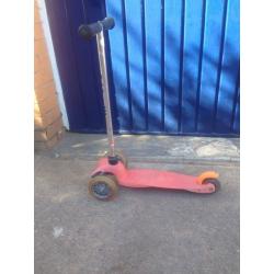 Mini micro red scooter
