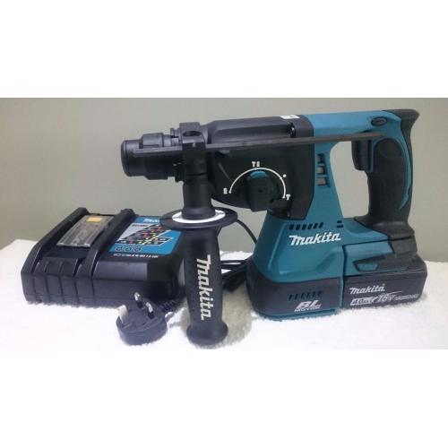 MAKITA DHR242"BRUSHLESS" 18v li-ion 3 mode sds drill, 1x4ah batt 36min charger,"AS NEW" DeWALT