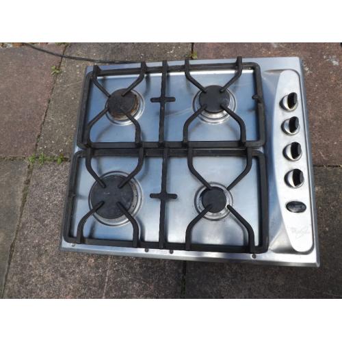 Gas Hob Whirlpool Stainless Steel