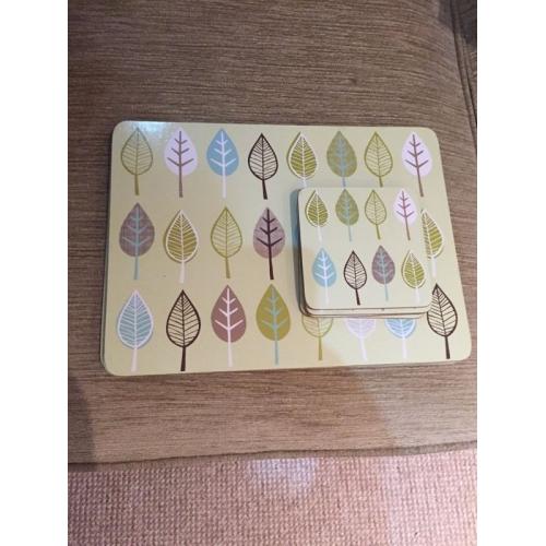 Set of 4 mats and coasters