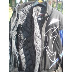 Ladies Blue/Black Motorbike Jacket