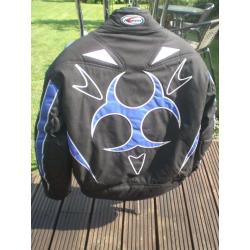 Ladies Blue/Black Motorbike Jacket