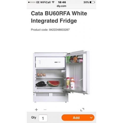 Built in under counter fridge