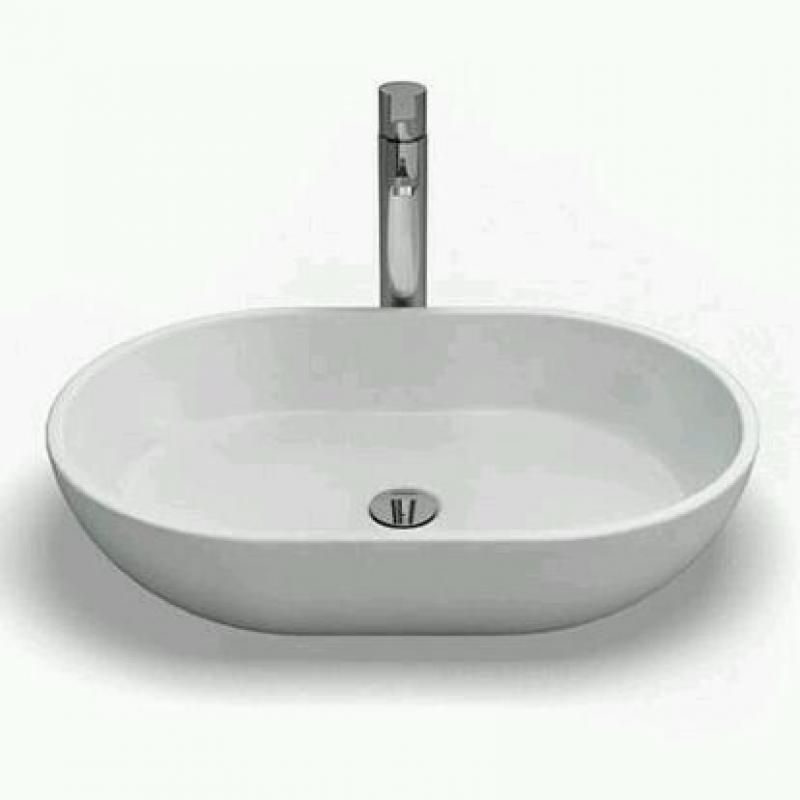 Clearwater - Formoso Bacino Natural Stone Countertop Basin - W590 x D390mm