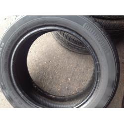 195/55/15-185/55/15 x 2 continental/ used tyres / open 7 days a week