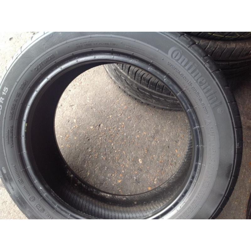 195/55/15-185/55/15 x 2 continental/ used tyres / open 7 days a week