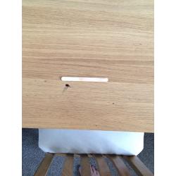 Solid Oak dressing table with chair
