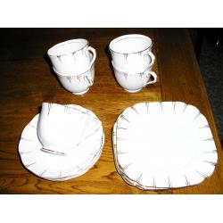 Royal Albert vintage Art Deco Crown bone china tea set circa 1930's