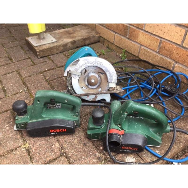 2 planers Bosch and mikita circular saw