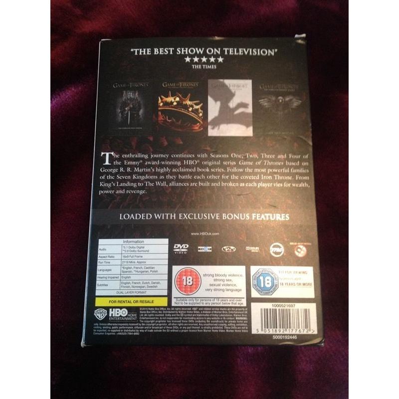 THE GAME OF THRONES THE COMPLETE SEASONS 1-4