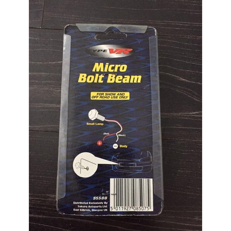 Led bolt light beam blue number plate customisation styling tunning