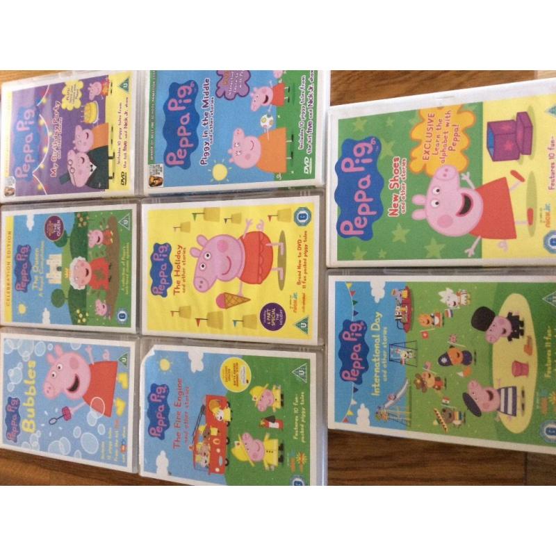 Peppa pig DVD and book collection