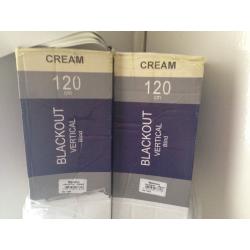Cream blackout blinds