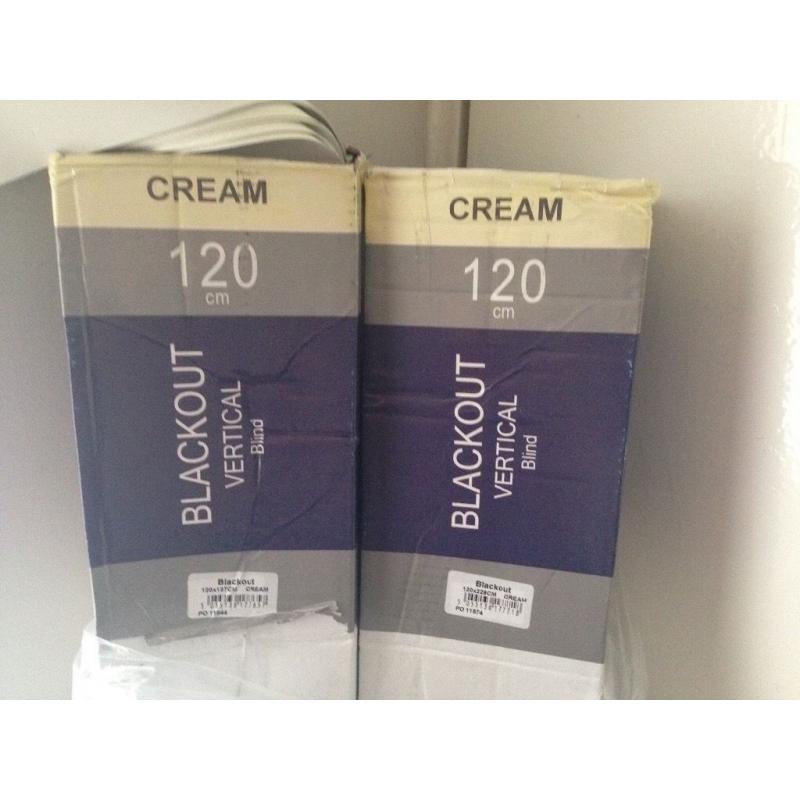 Cream blackout blinds