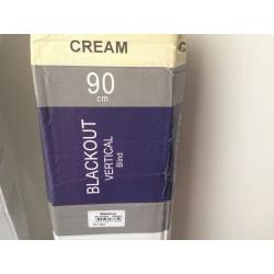 Cream blackout blinds