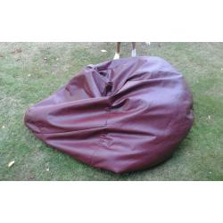 LARGE BROWN PVC BEAN BAG GOOD CONDITION