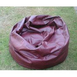 LARGE BROWN PVC BEAN BAG GOOD CONDITION