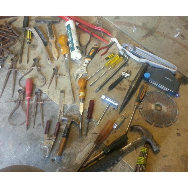 Job lot of hand tools screwdrivers pliers spanners allen key hammers etc etc