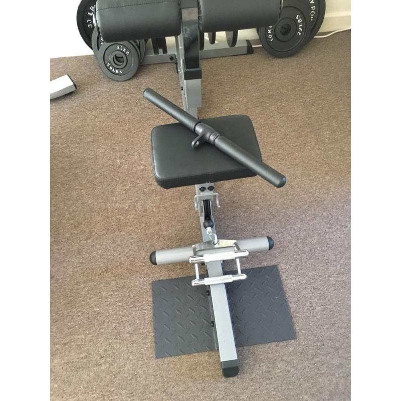 Lat Pull Down Machine and Weights