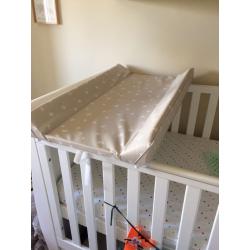 Over the cot changing mat