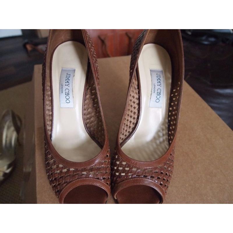 Jimmy Choo peep toe shoes size 40.5