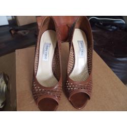 Jimmy Choo peep toe shoes size 40.5