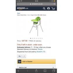 Keter high Chair