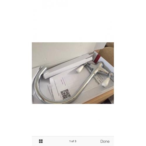 Reginox dual level chrome kitchen tap - Victorian/ vintage style
