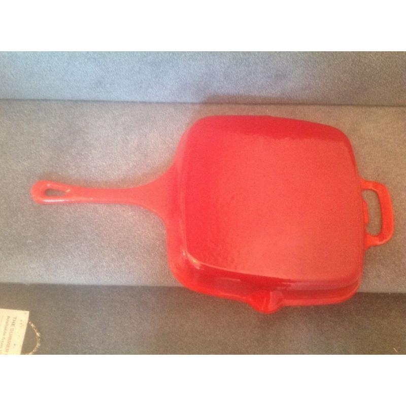 Griddle pan 10 inch red
