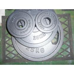 Olympic weights 107.5kg in total and large sizes.