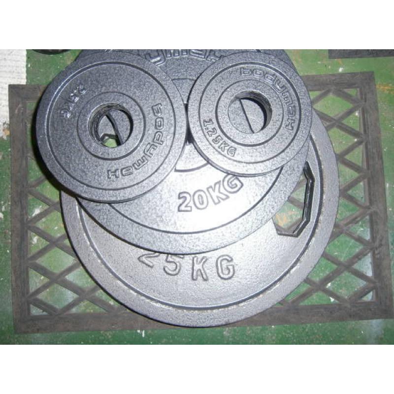 Olympic weights 107.5kg in total and large sizes.