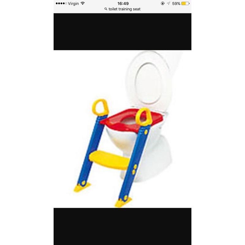 Toilet seat and step