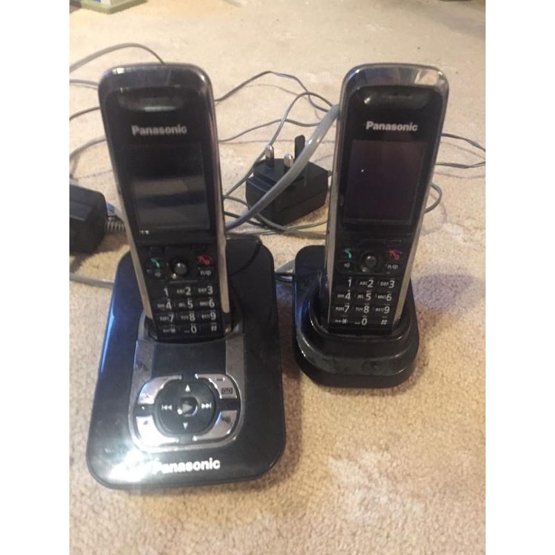 Phones - 2 Panasonic phones with answerphone