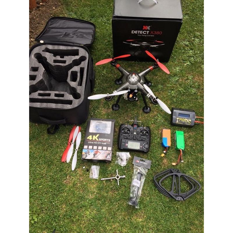 Xf x380 detect drone package 1000m range,gps 30min flight time