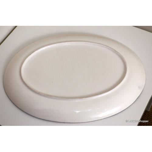 Peacock Design Large Serving Platter / Plate