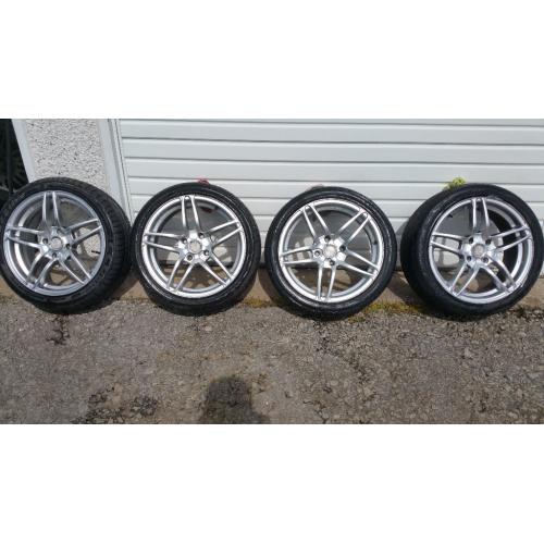Alloy wheels 17 '' + 4 x tyres 205 45 17 HONDA,Hyundai,Daewoo,KIA,Mitsubishi,Nissan,Rover,and more..