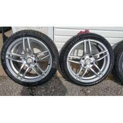 Alloy wheels 17 '' + 4 x tyres 205 45 17 HONDA,Hyundai,Daewoo,KIA,Mitsubishi,Nissan,Rover,and more..