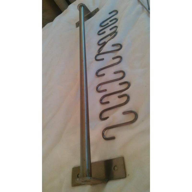 IKEA Kitchen utensils WALL RAIL stainless steel with x10 S-Hooks